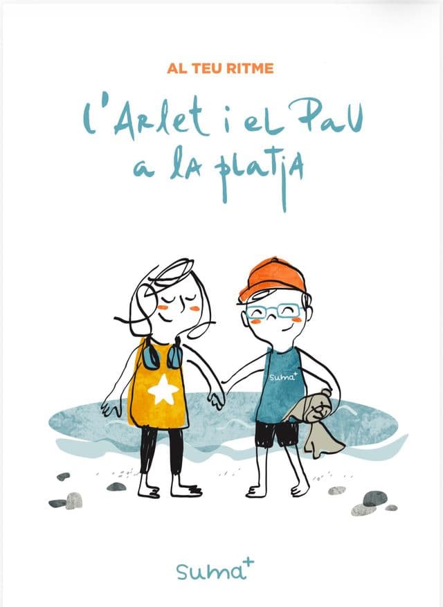 Portada del quadern «Al teu ritme · L’Arlet i el Pau a la platja»